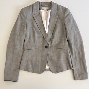 H & M Gray Plaid Women's Blazer Size 2